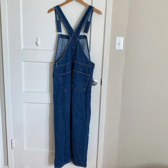 NWOT Free People Ziggy Medium Blue Denim Overalls - Picture 7 of 11